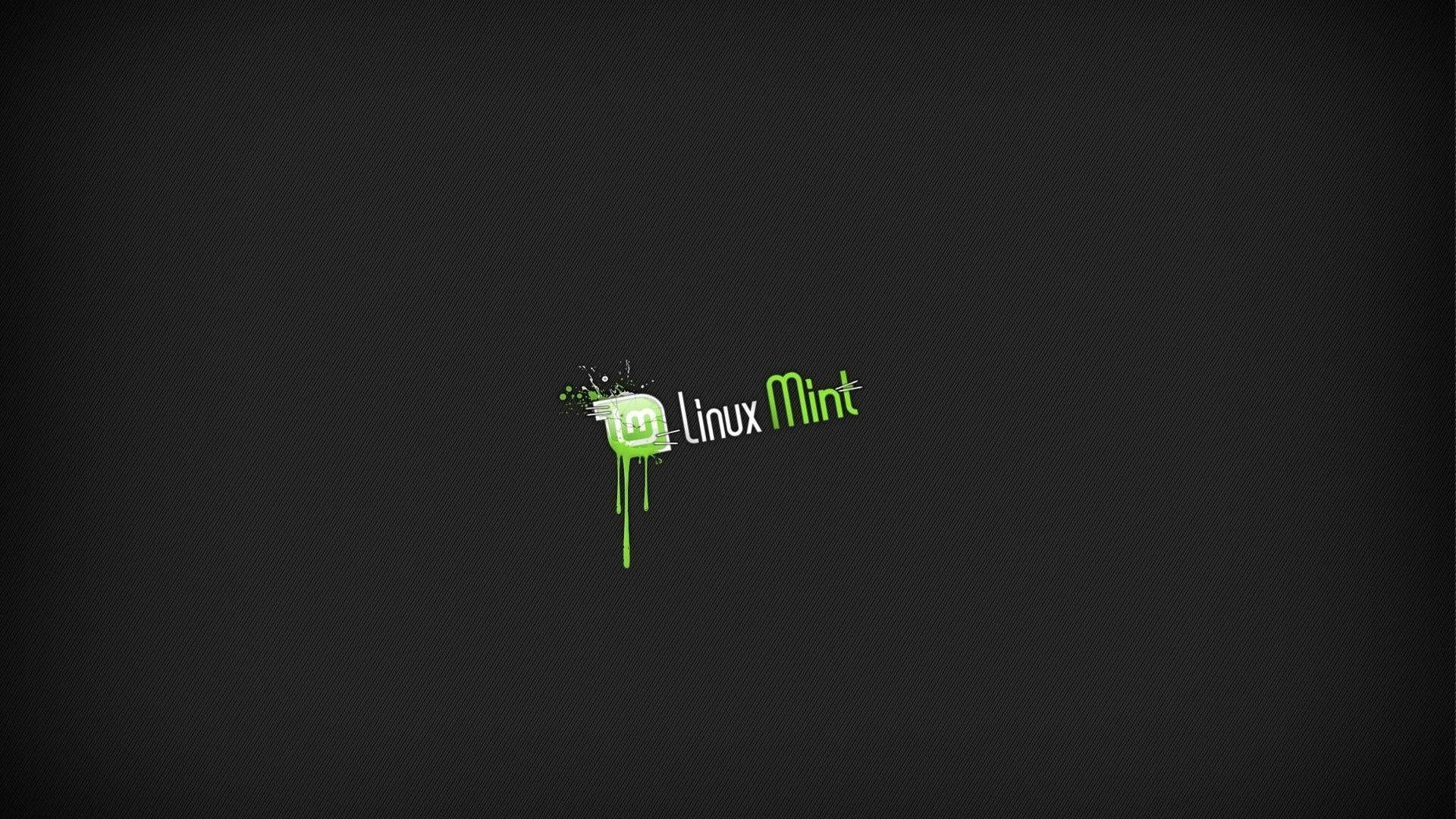 Operating System Dripping Linux Mint Logo Background