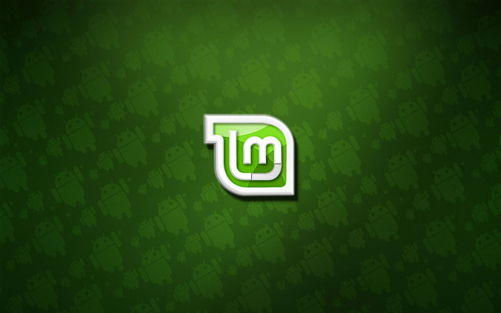 Operating System Linux Mint And Android Logo Background