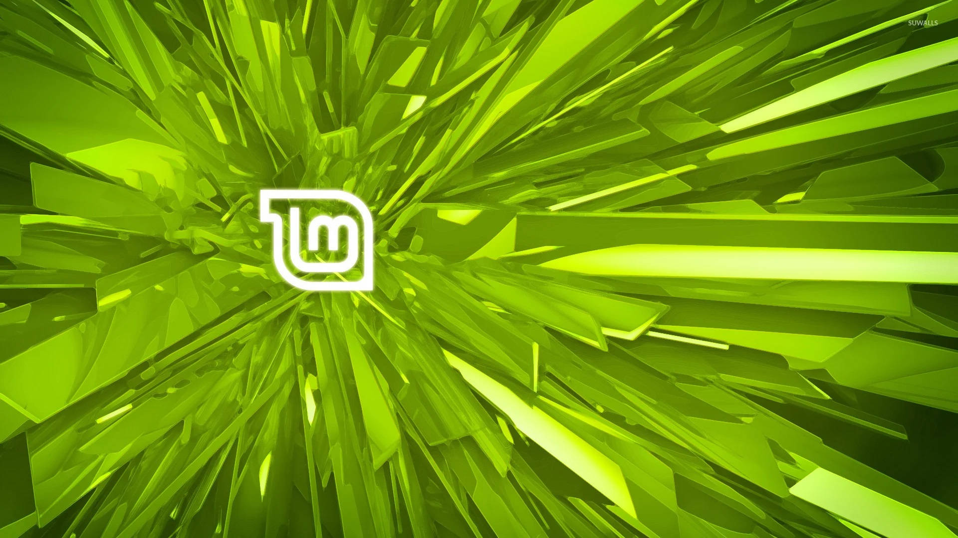 Operating System Linux Mint Logo 3d Spikes Effect Background