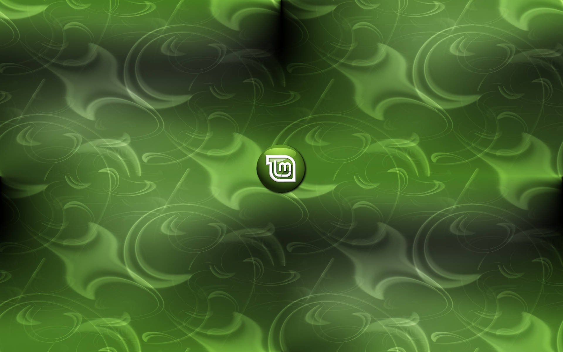 Operating System Linux Mint Logo Abstract Swirl Background