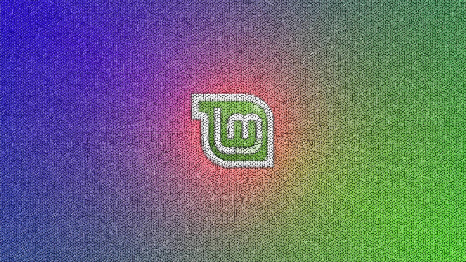 Operating System Linux Mint Logo Circular Gradient Background