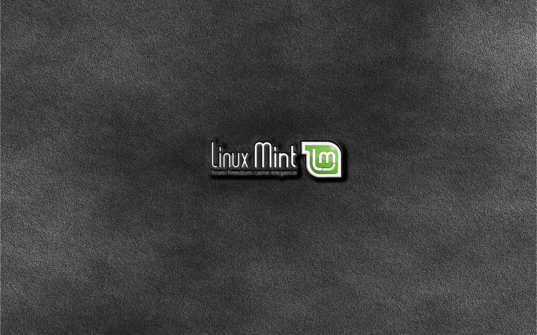 Operating System Linux Mint Logo Patchy Background Background