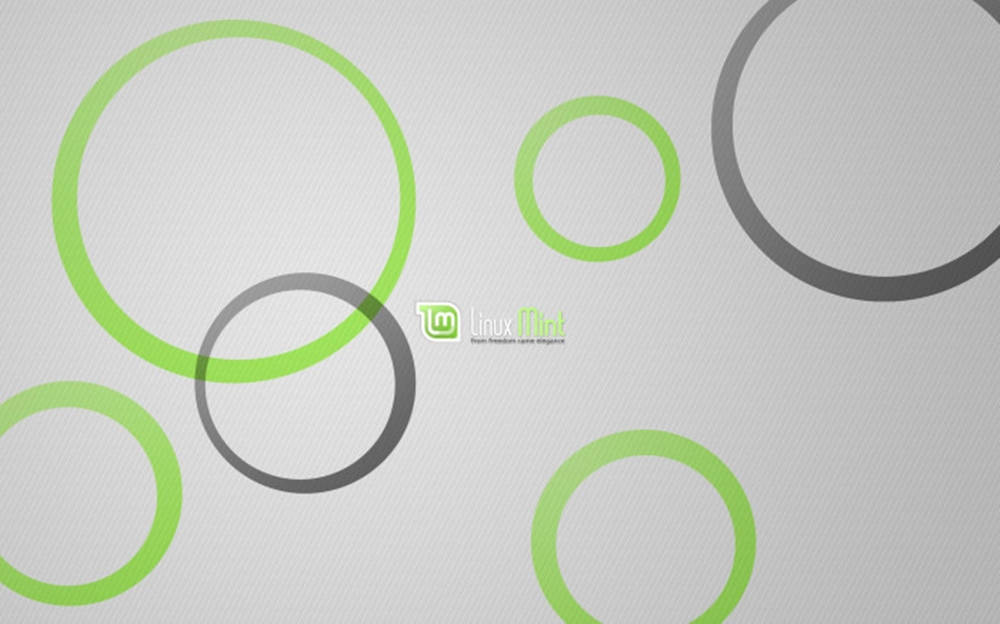 Operating System Linux Mint Logo With Circles Background