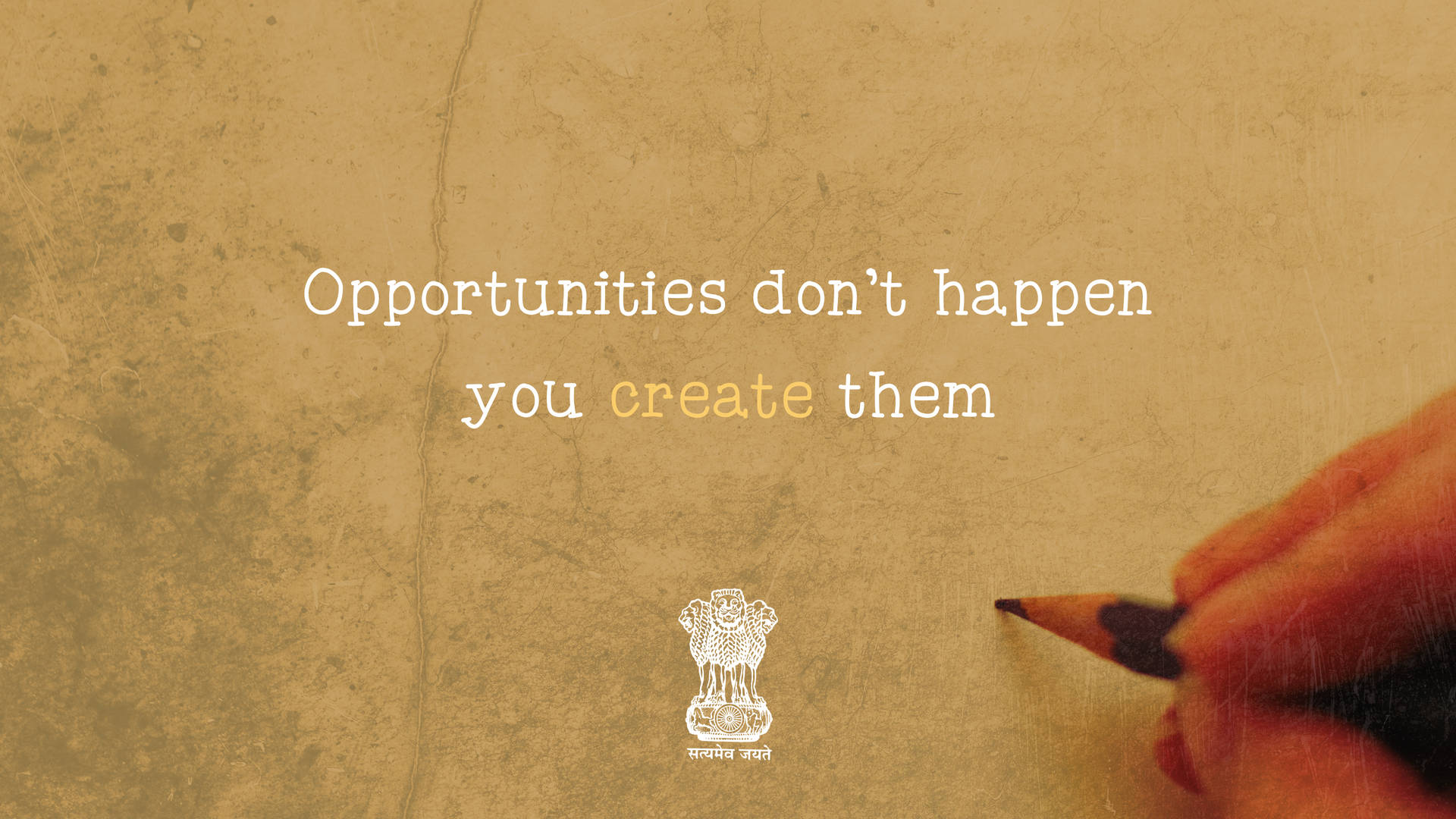 Opportunities Don’t Happen Upsc Quote Background