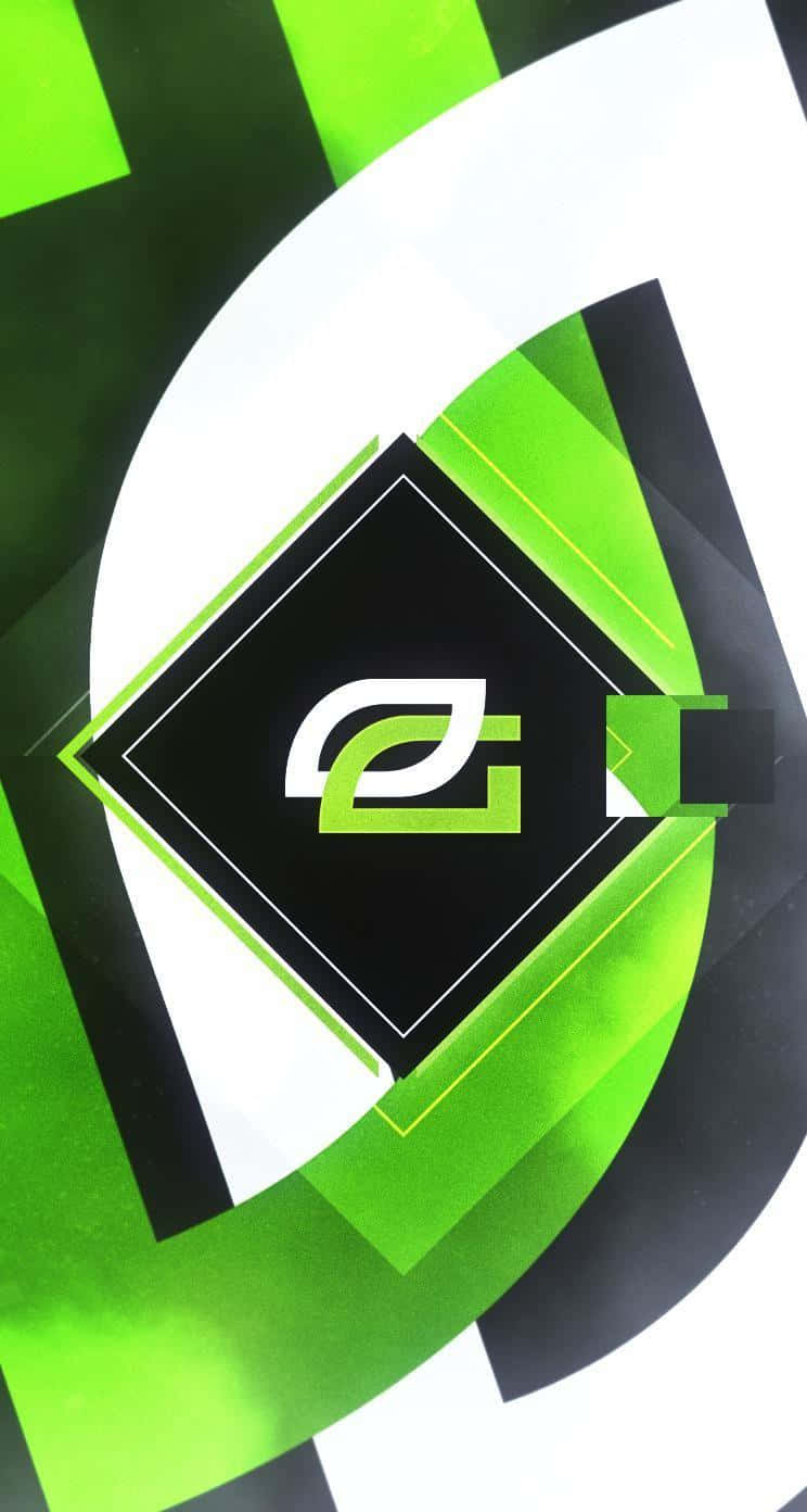 Optic Gaming Logo Green Abstract Background Background