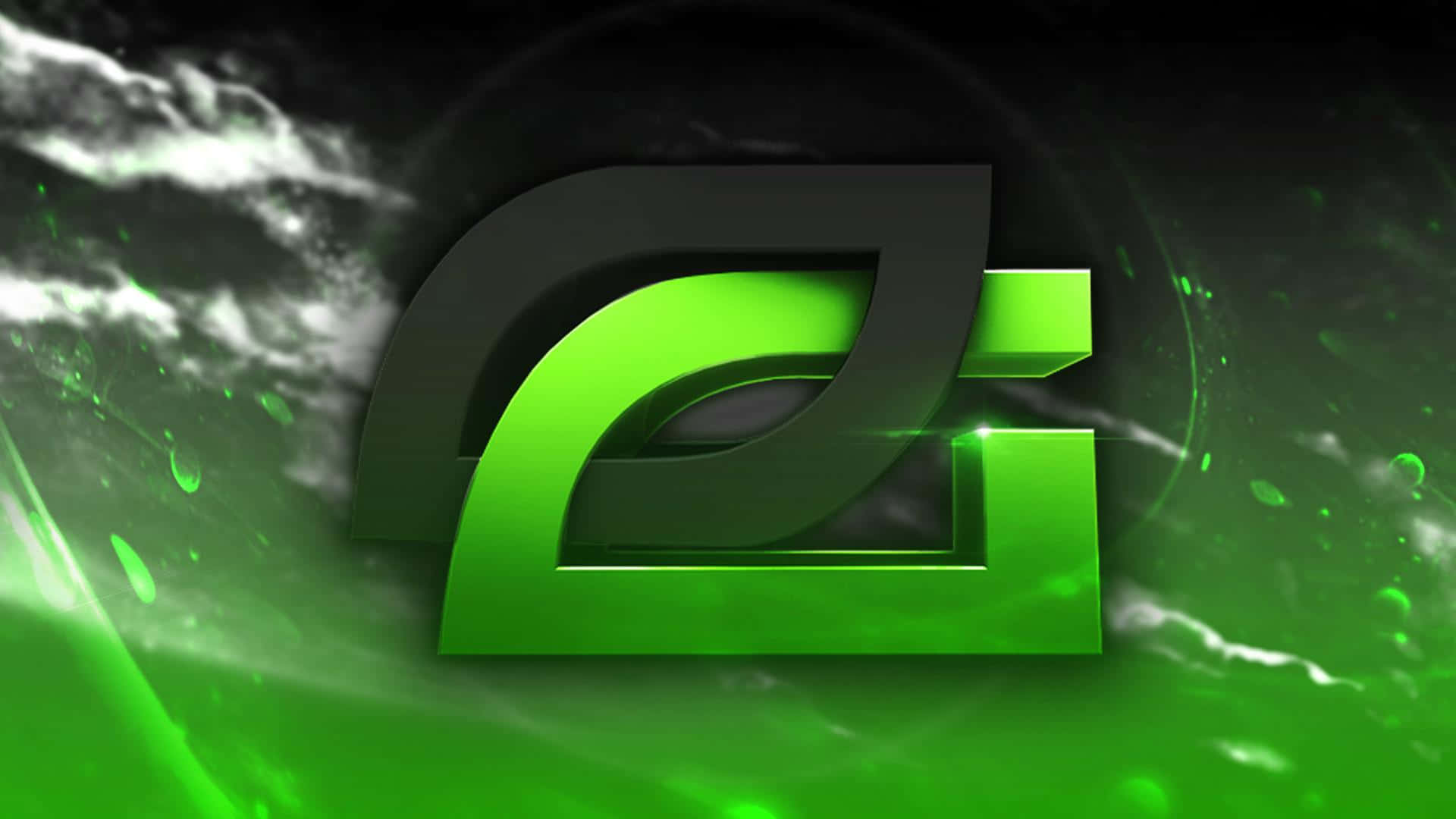 Optic Gaming Logo Green Energy Background