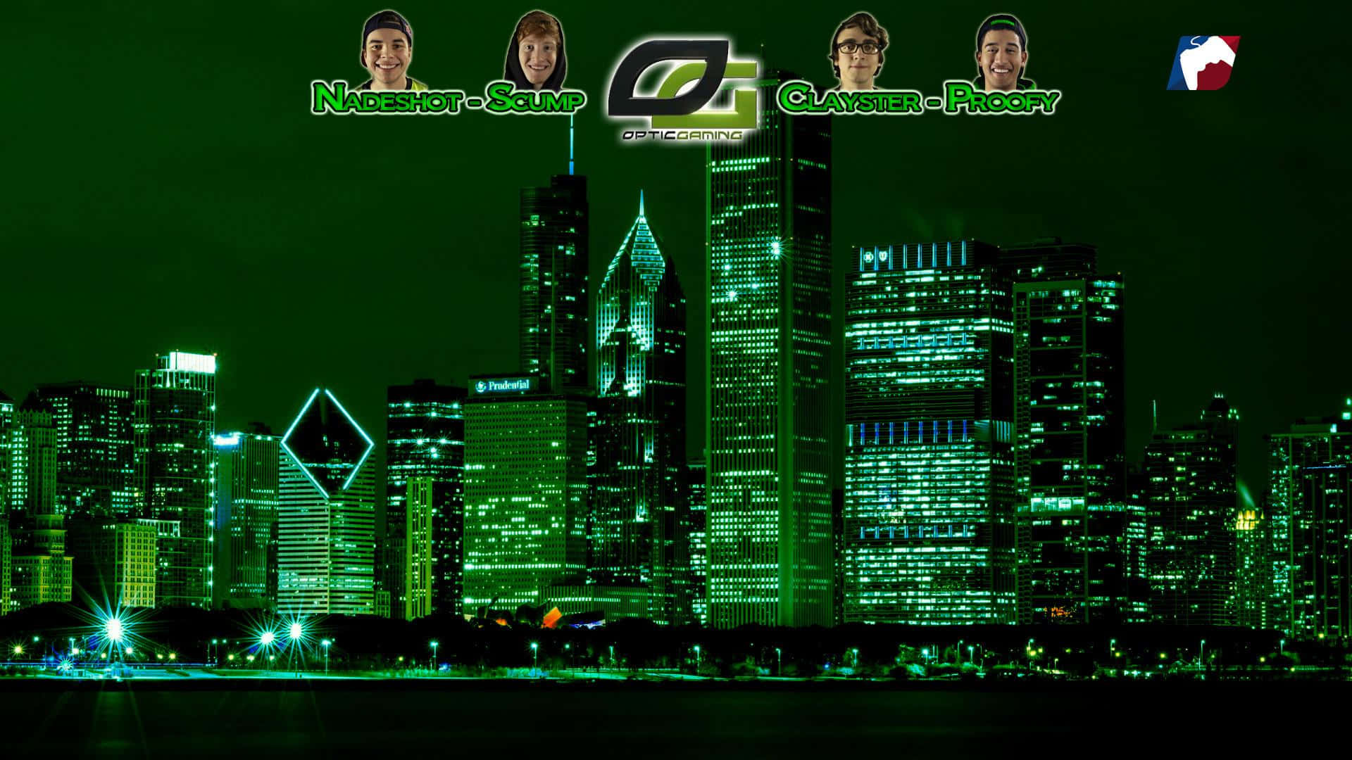 Optic Gaming Night Skyline Background
