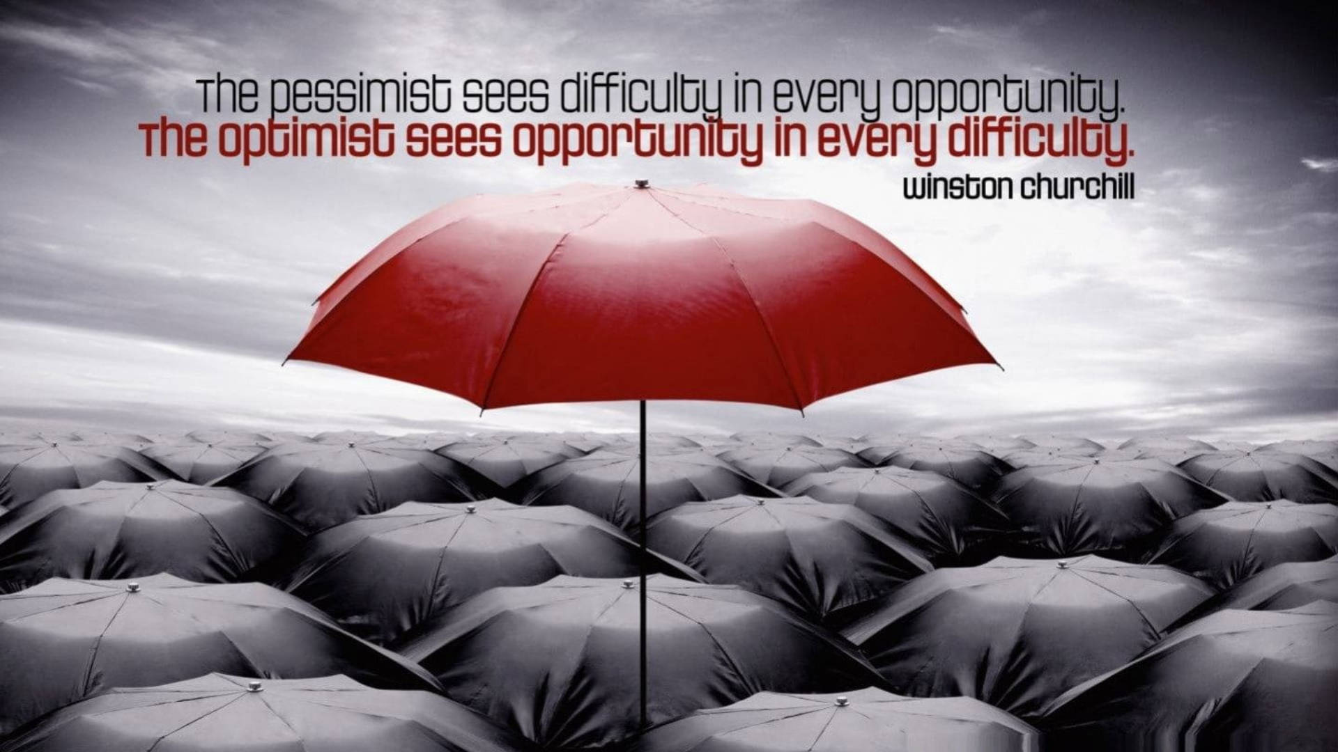 Optimistic Vs Pessimistic Perspective In Rainy Weather Background