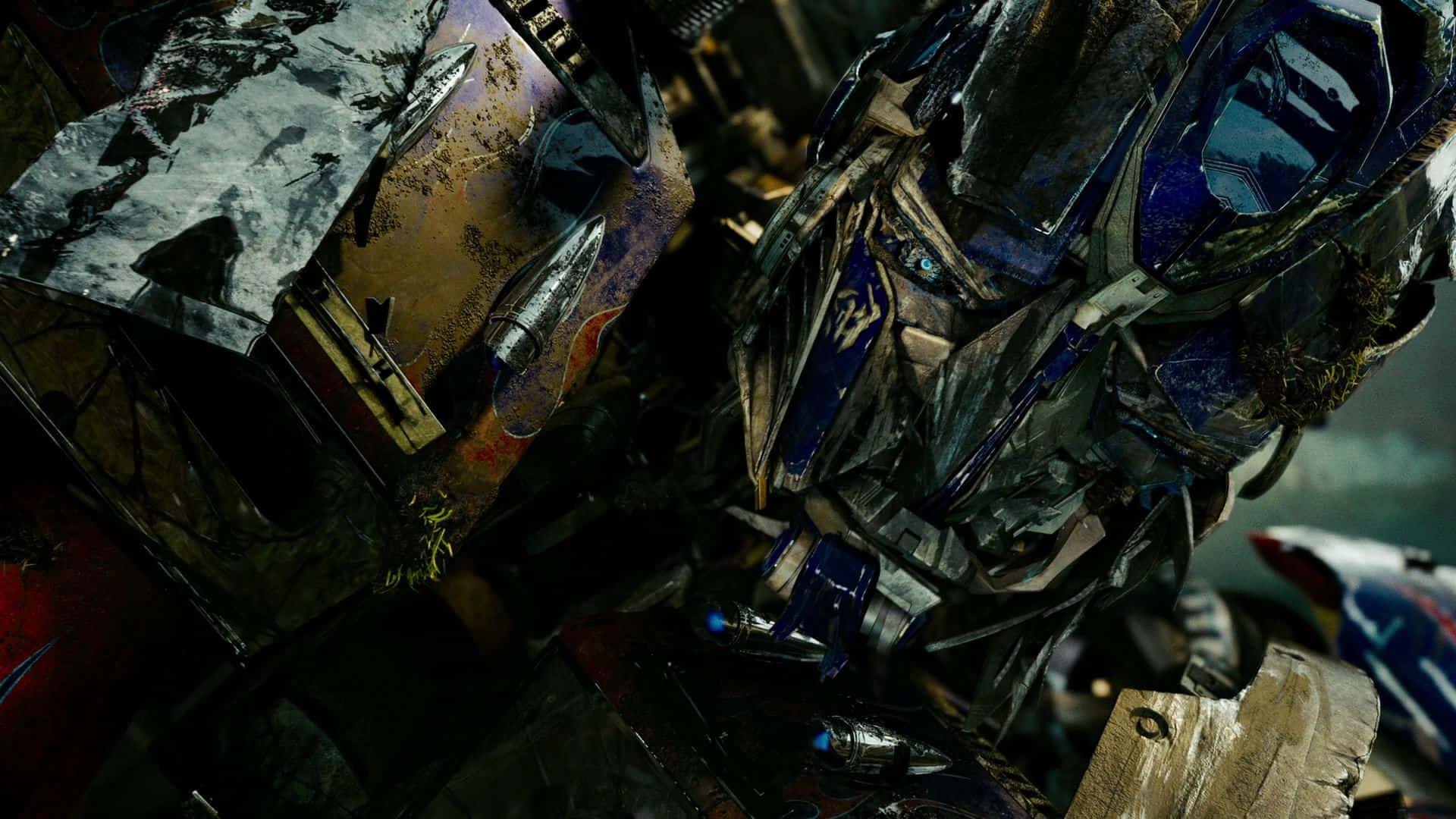 Optimus Prime Face Megatron Battle Background
