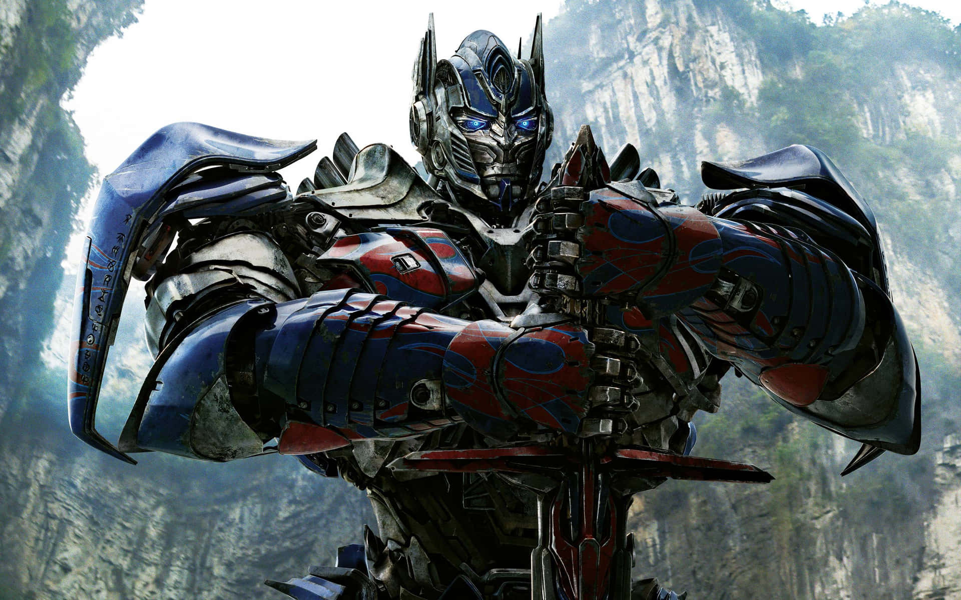 Optimus Prime Face Sword Extinction Background