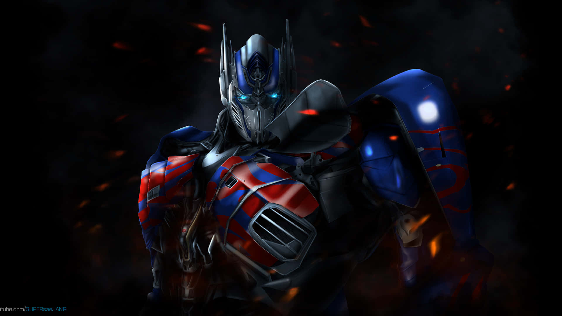 Optimus Prime Stands Strong In 4k Background