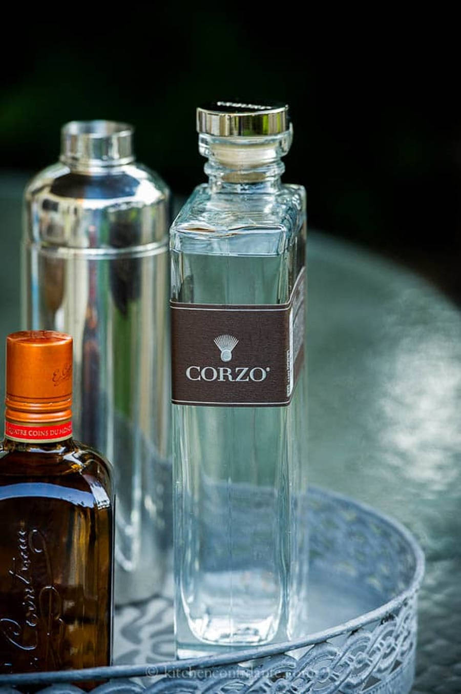 Opulent Serving Of Corzo Silver Tequila Background