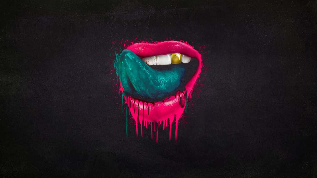 Oral Green Tongue Background
