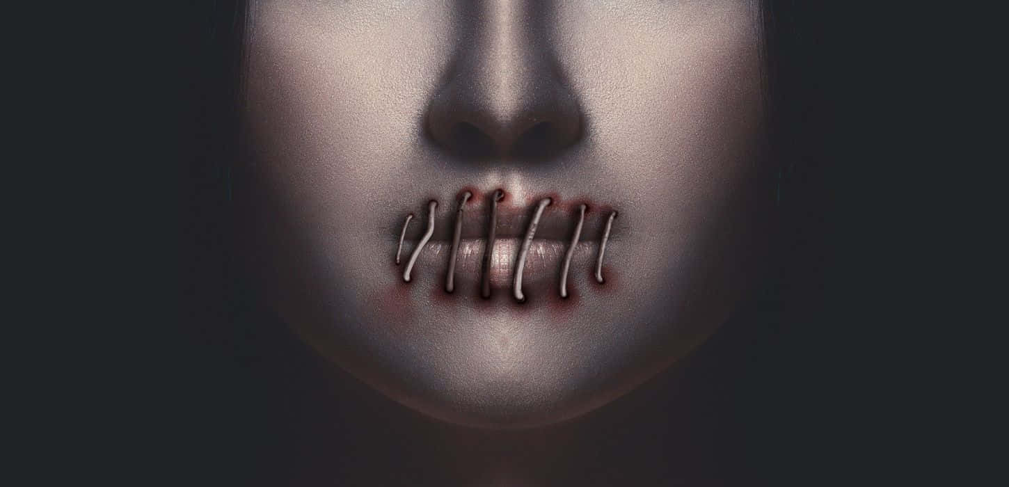 Oral Mouth Sewed Background