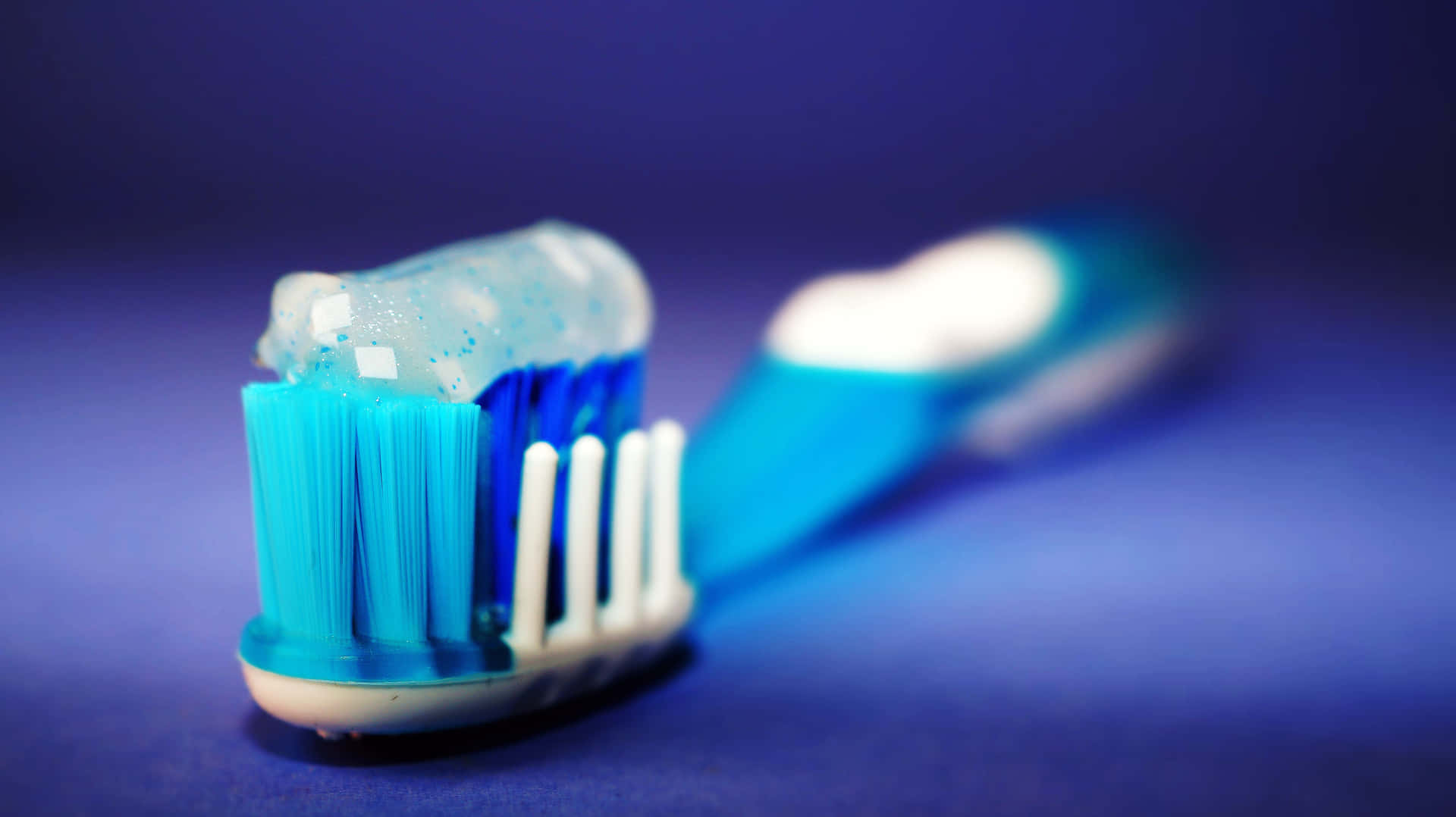 Oral Toothbrush With Toothpaste Background