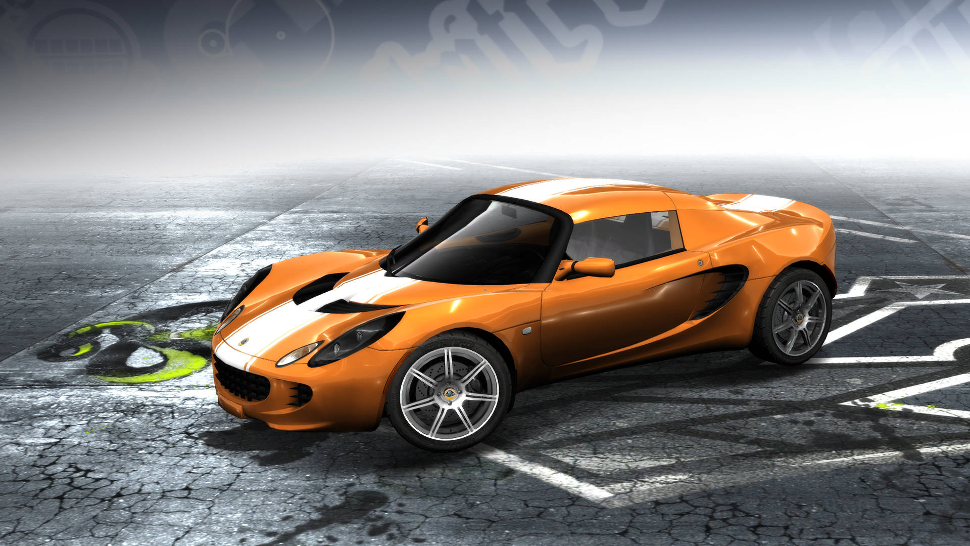 Orange 2008 Lotus Elise Sc Sports Car Background