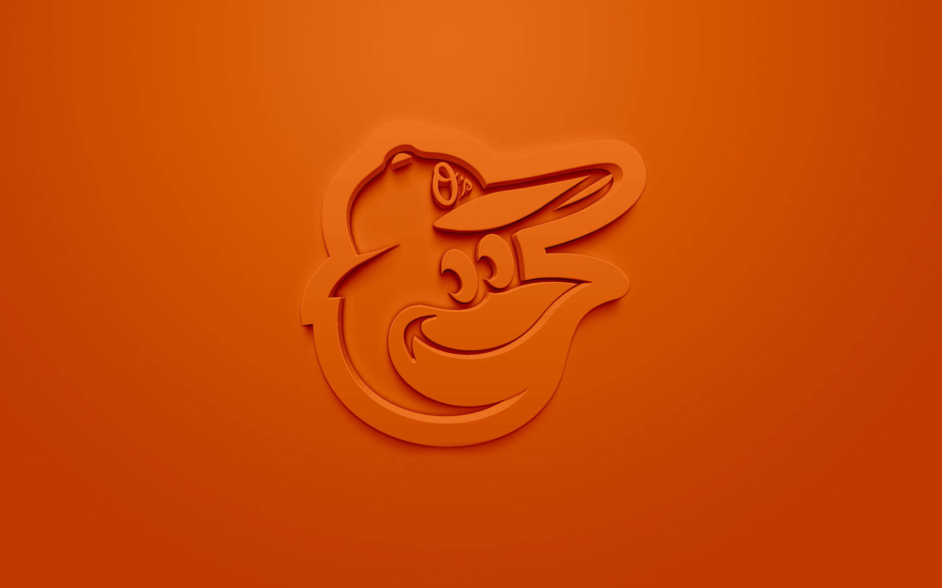 Orange Aesthetic Baltimore Orioles Emblem Background
