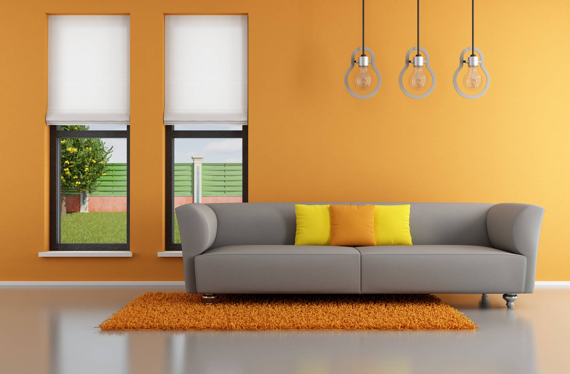 Orange Aesthetic Home Living Area