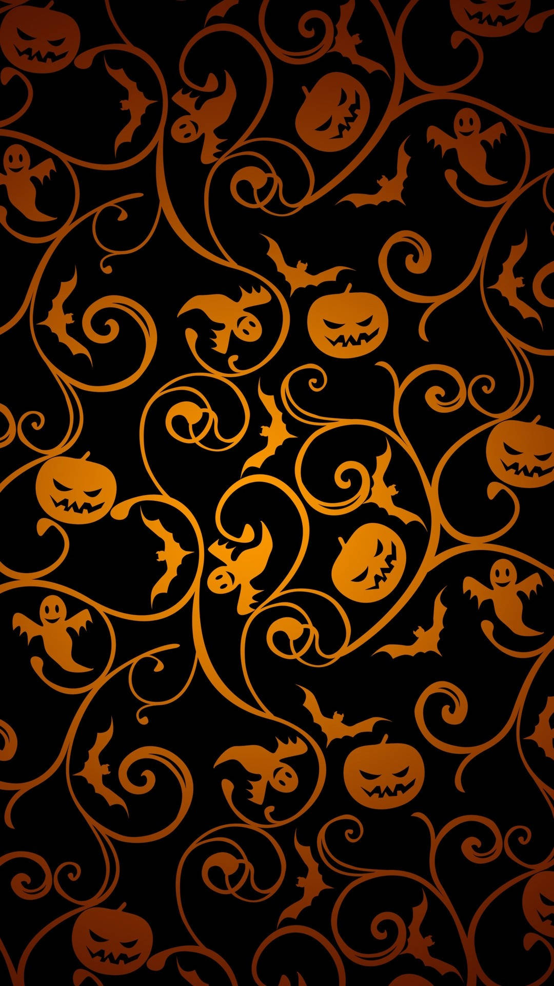 Orange And Black Cute Halloween Iphone Background