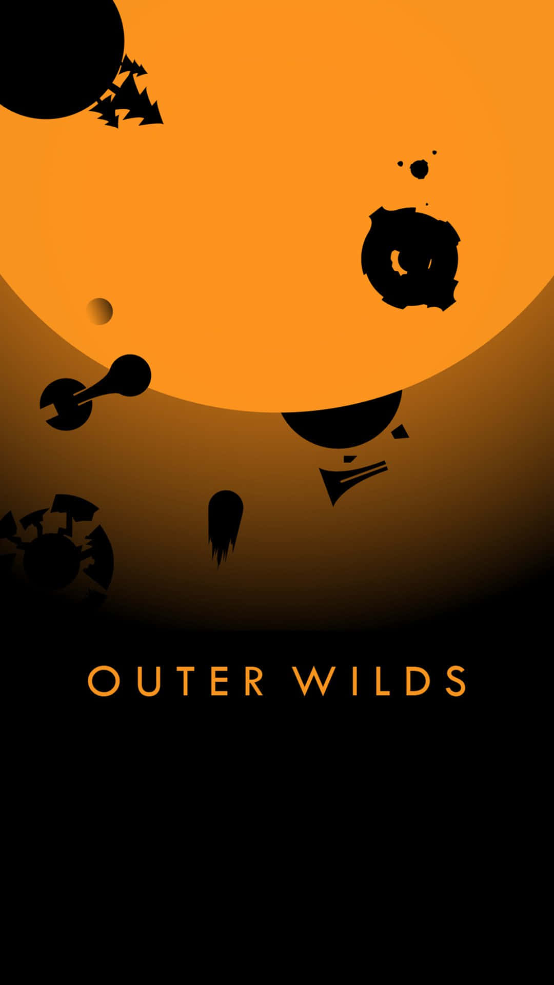 Orange And Black Outer Wilds Poster Background