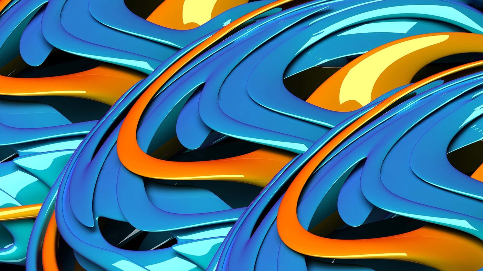 Orange And Blue Abstract Design Background