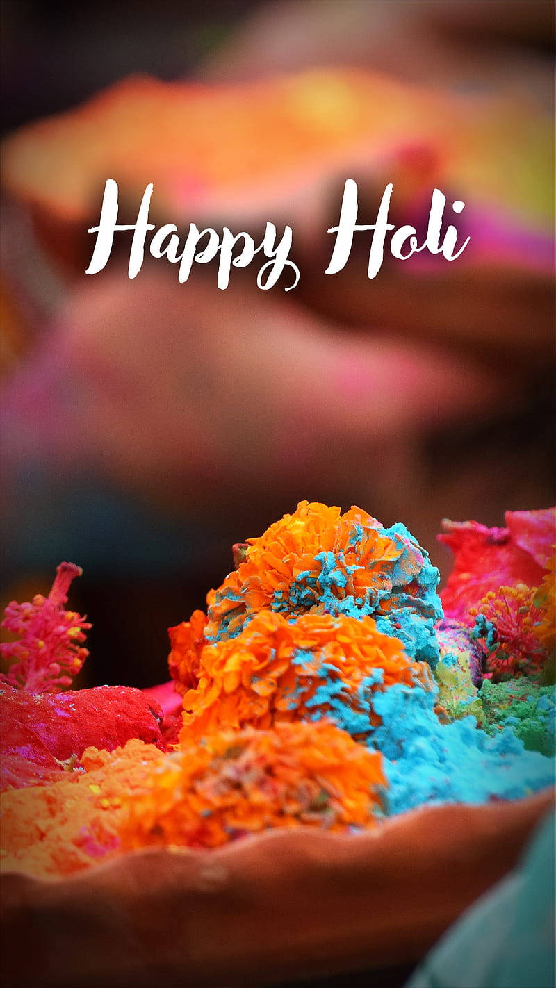 Orange And Blue Happy Holi Hd Background