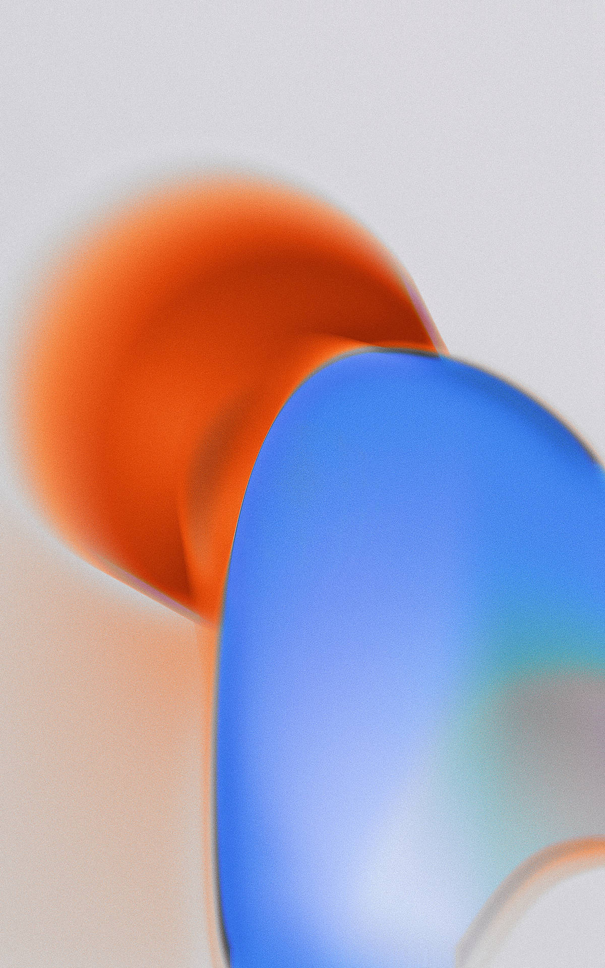 Orange And Blue On White Mobile 3d Background