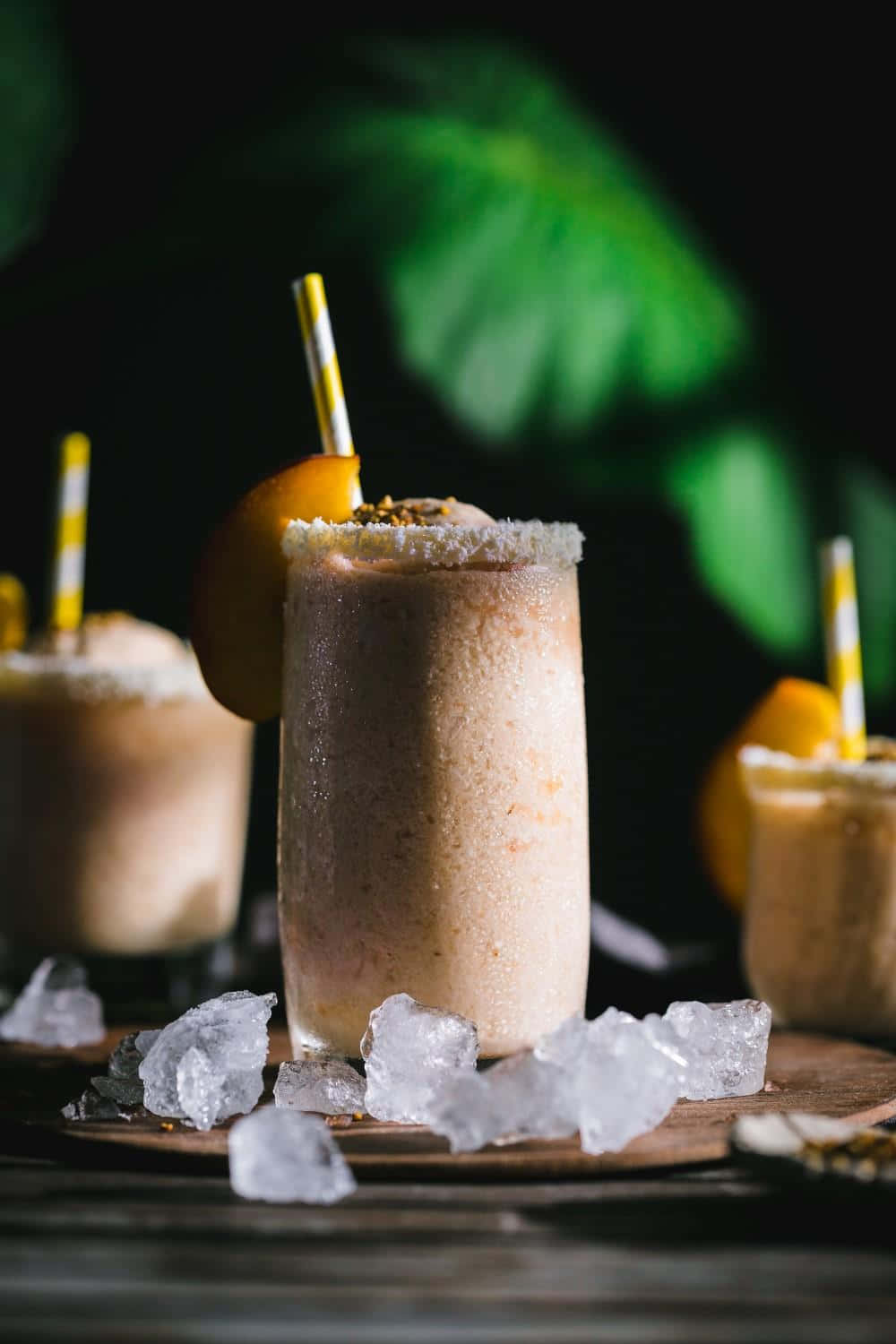 Orange And Caramel Cocktail Slushy Background