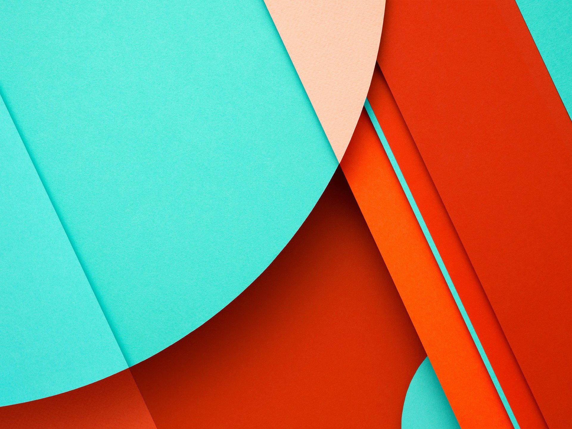 Orange And Cyan Abstract Material Background