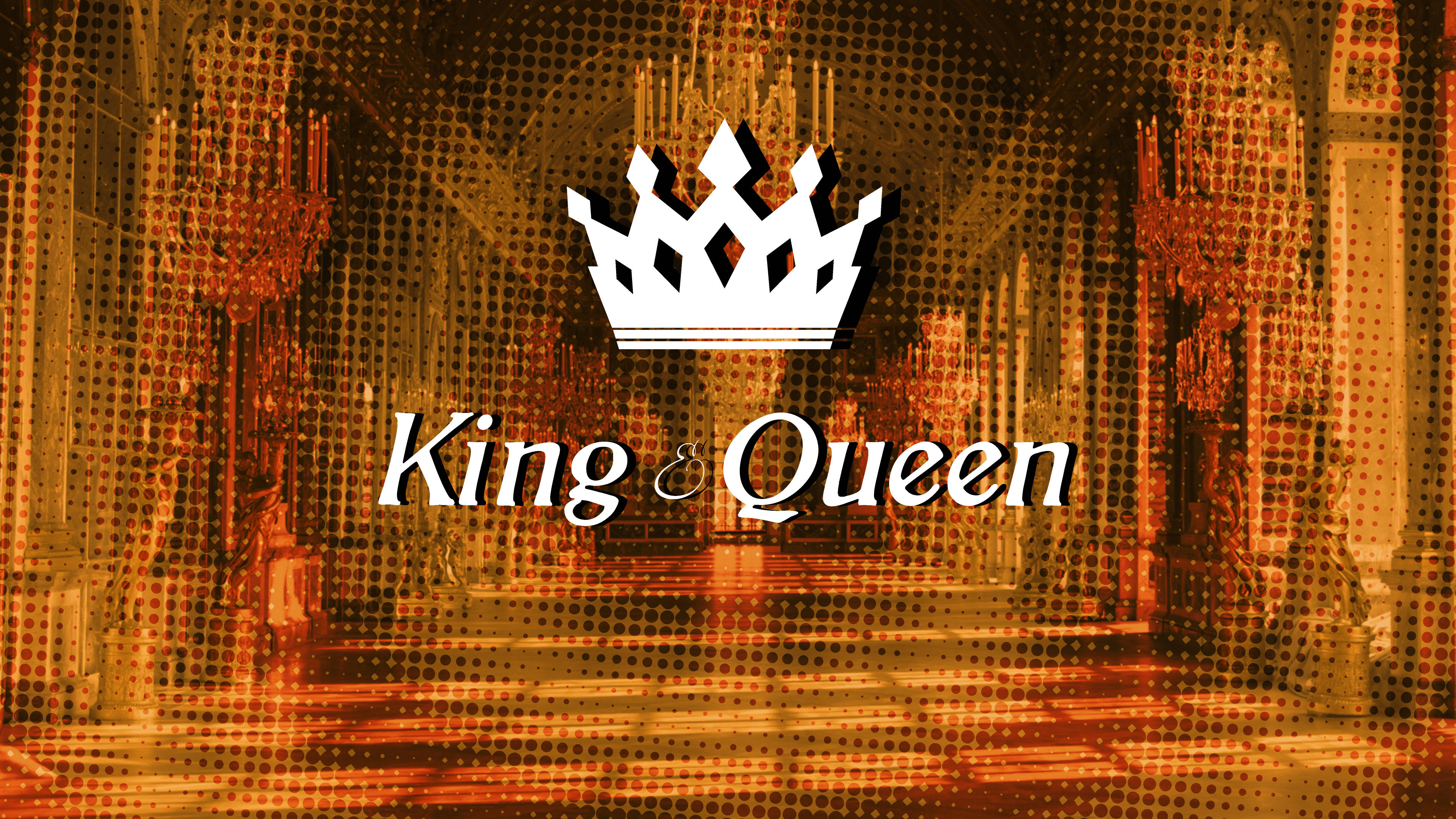 Orange And White King And Queen Background