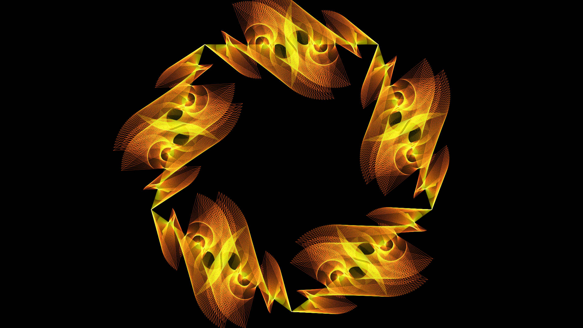 Orange And Yellow Abstract Fractal