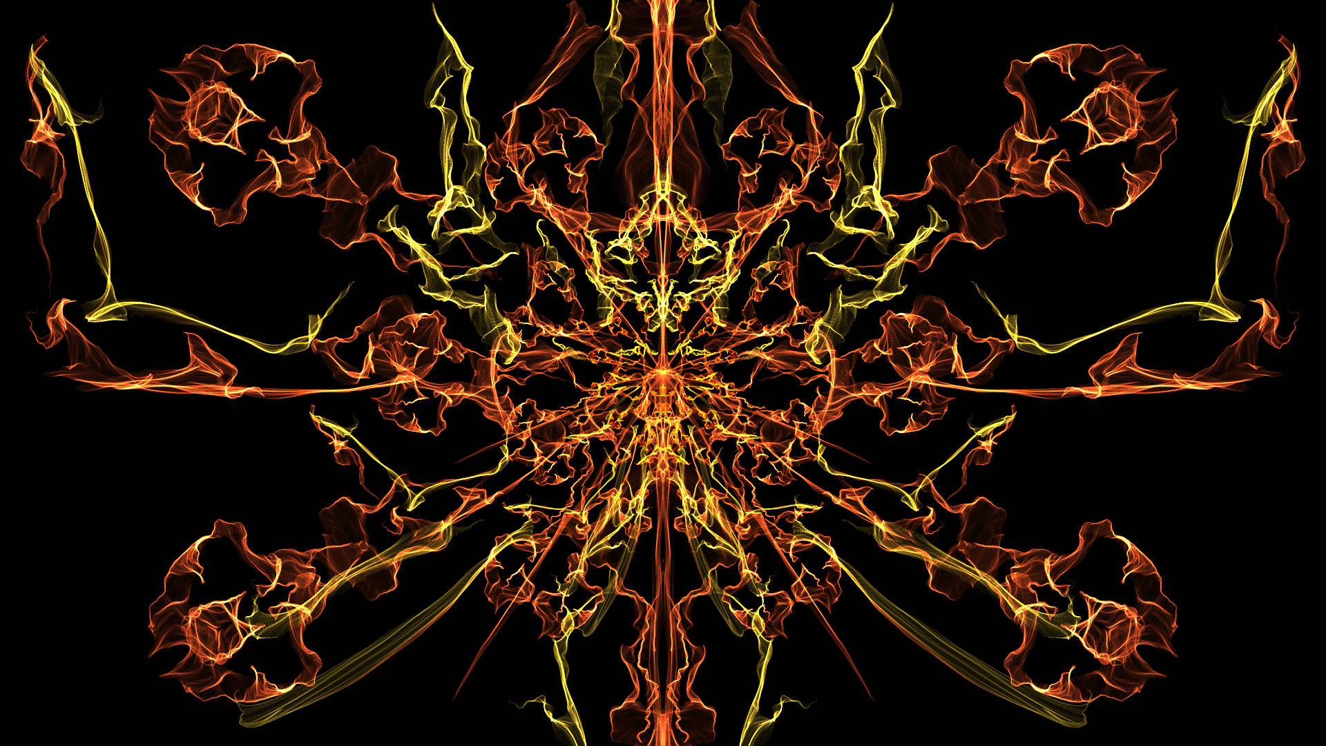 Orange And Yellow Abstract Generative Pattern Background