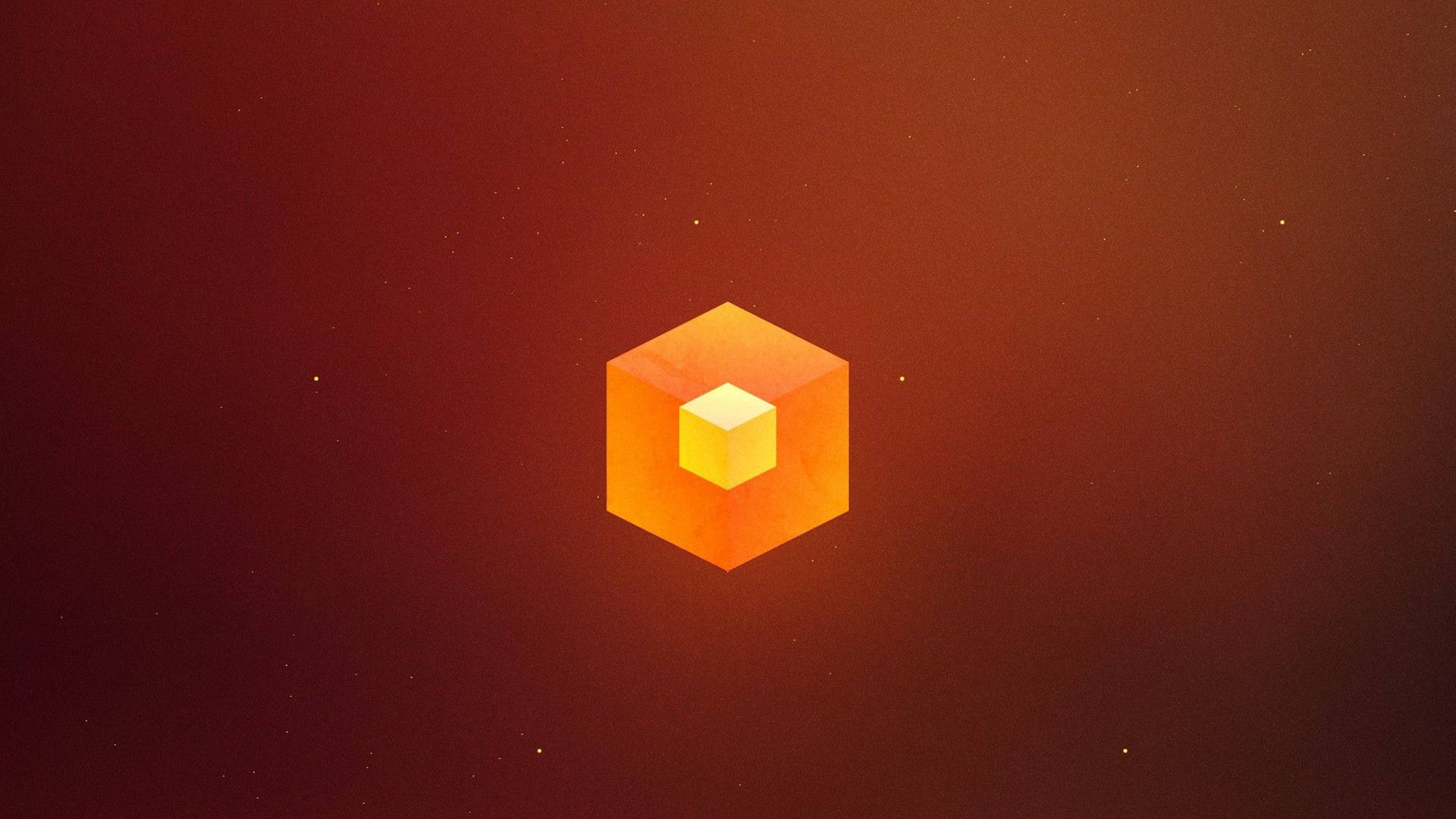 Orange And Yellow Cube Clean 4k Background