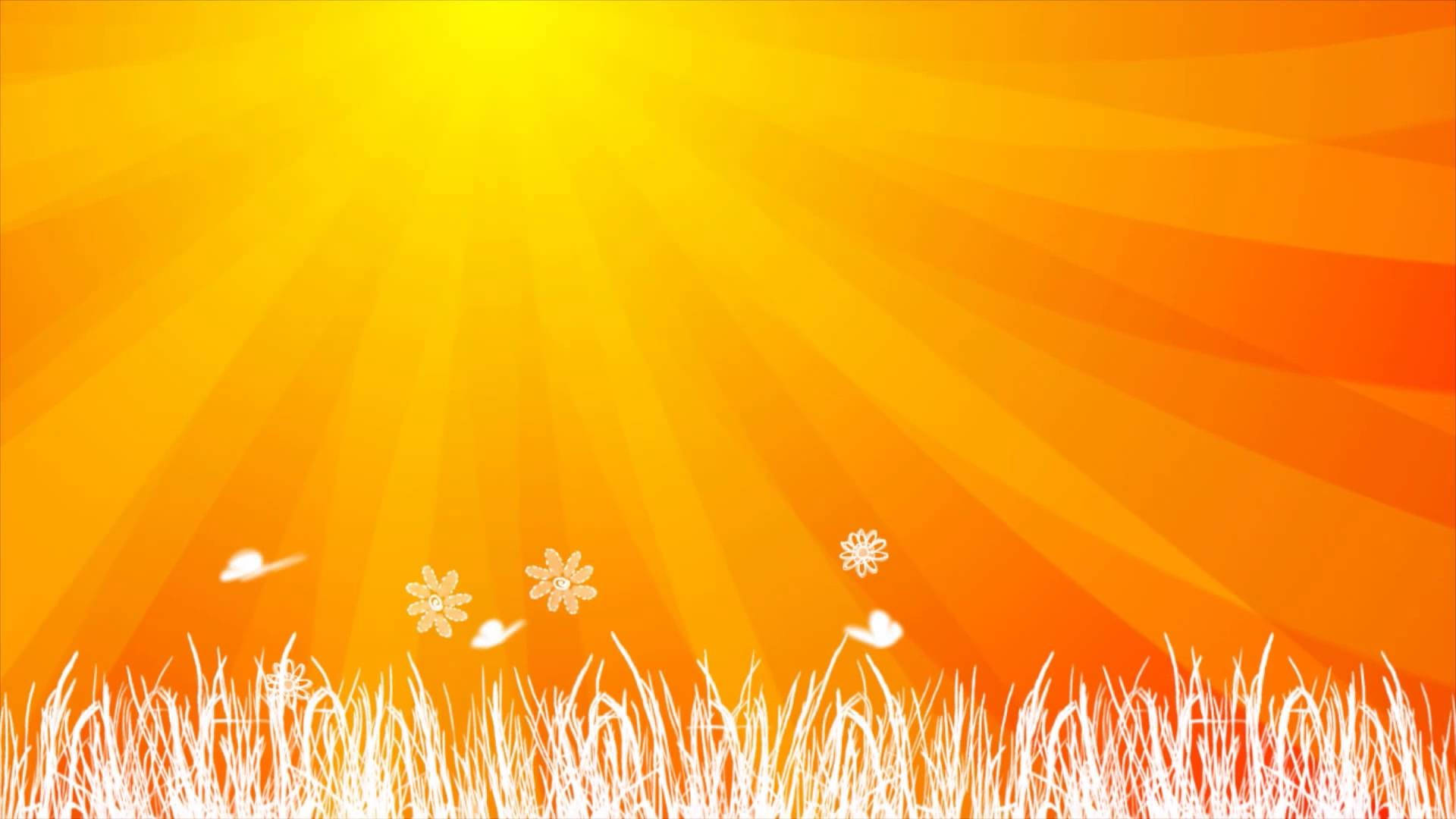 Orange And Yellow Sunlight Rays Background