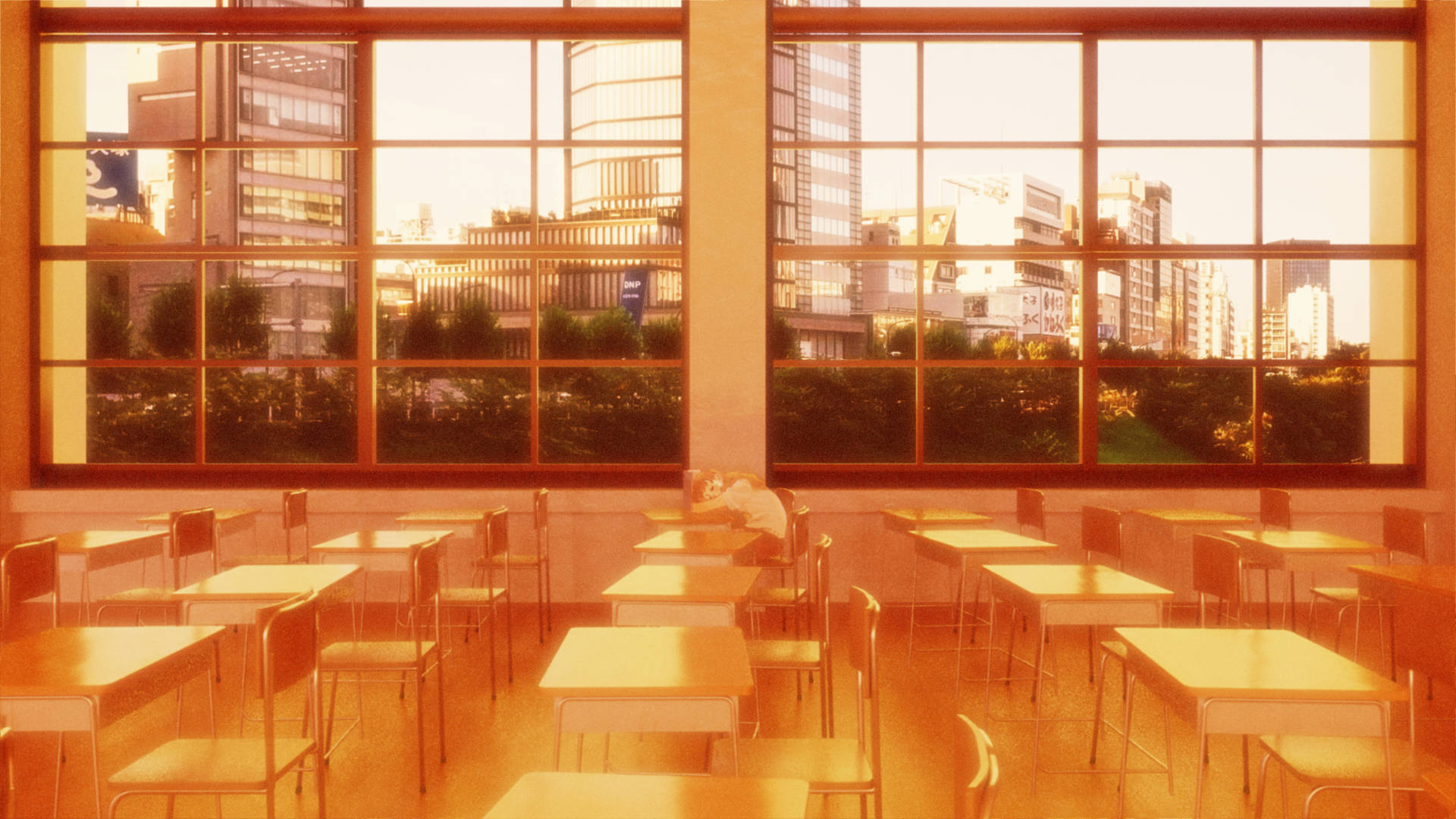 Orange Anime Classroom