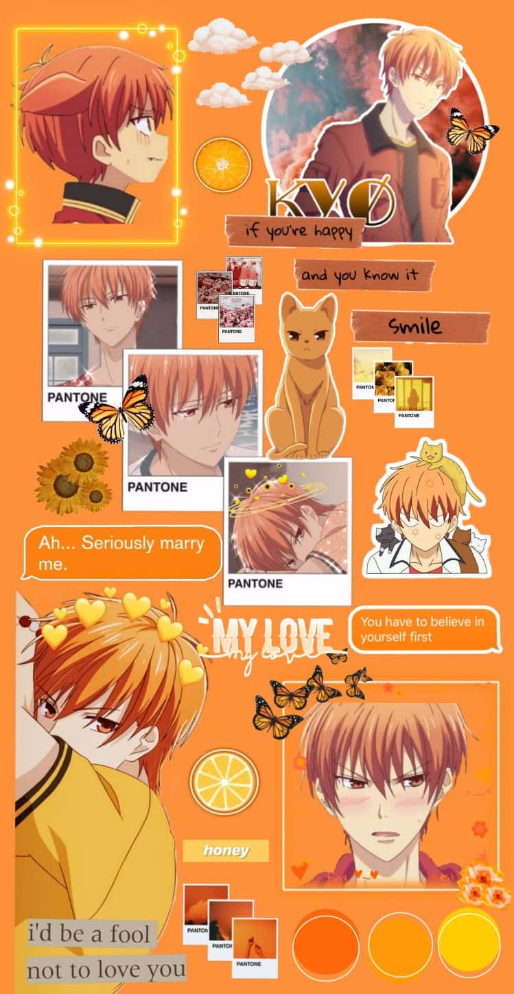 Orange Anime Collage Of Kyo Sohma