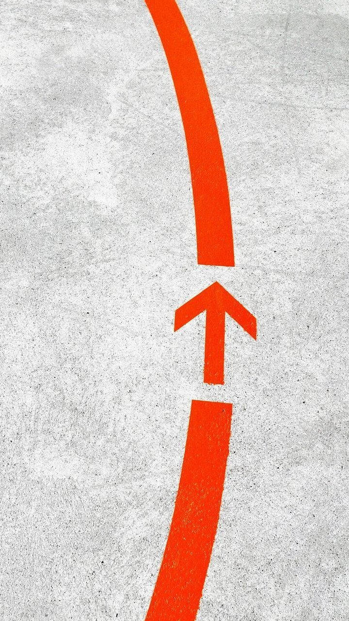 Orange Arrow Oneplus 9r Phone Background