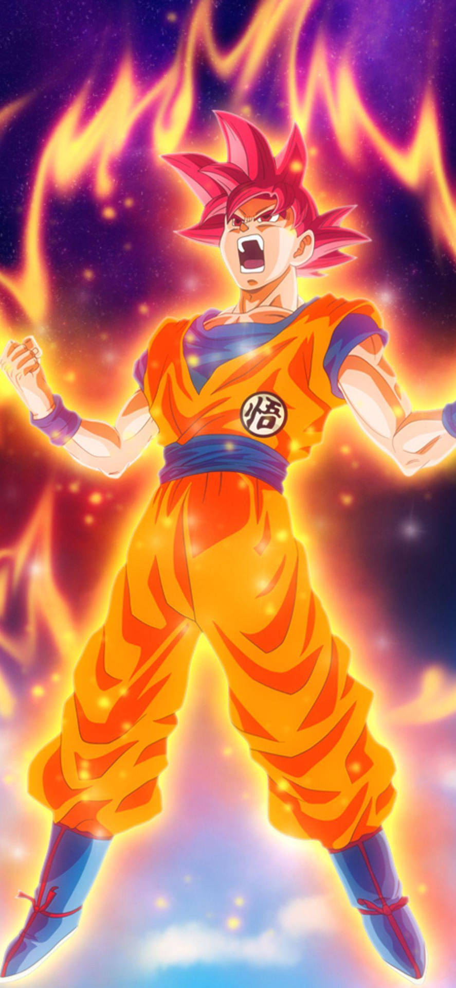 Orange Attire Super Saiyan Son Goku Iphone Background