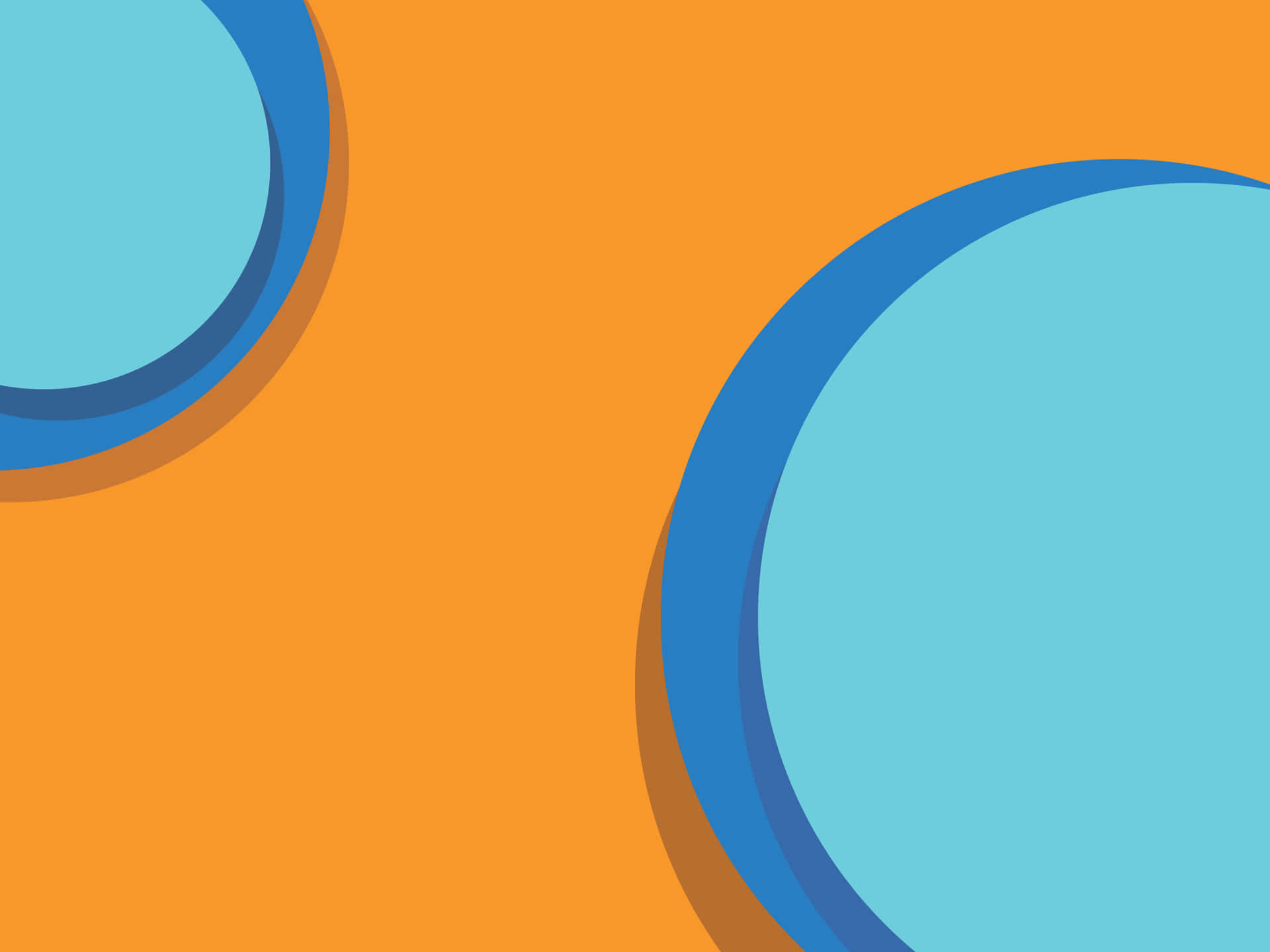 Orange Background And Blue Circles Background