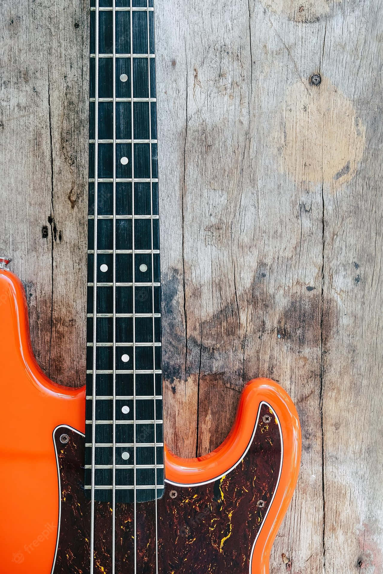 Orange Bass Guitar