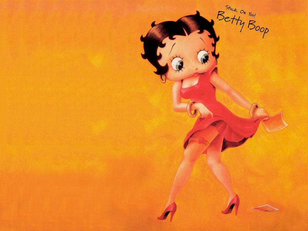 Orange Betty Boop Art Background