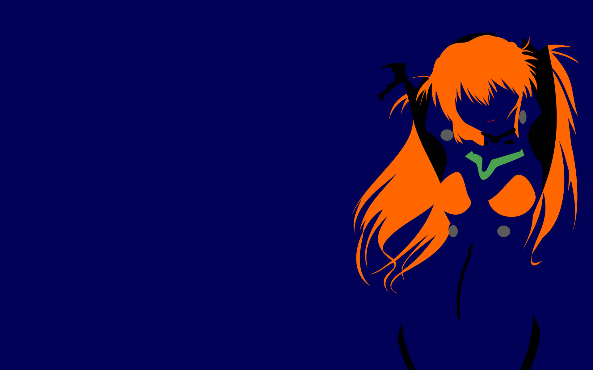 Orange Blue Asuka Neon Genesis Evangelion Background