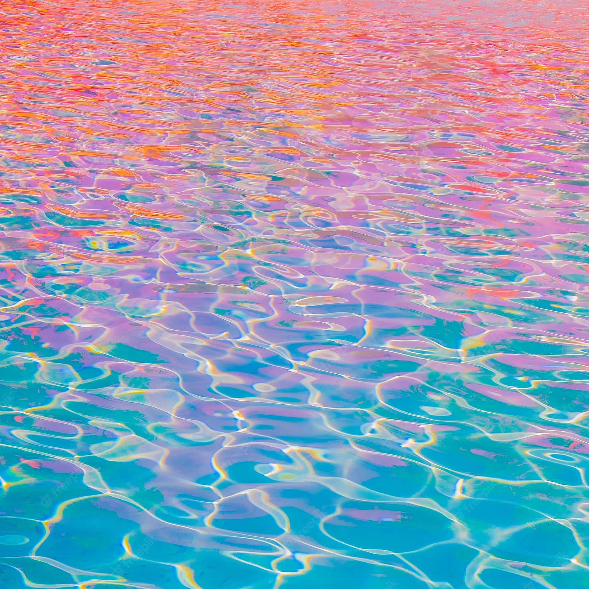 Orange Blue Pool Water