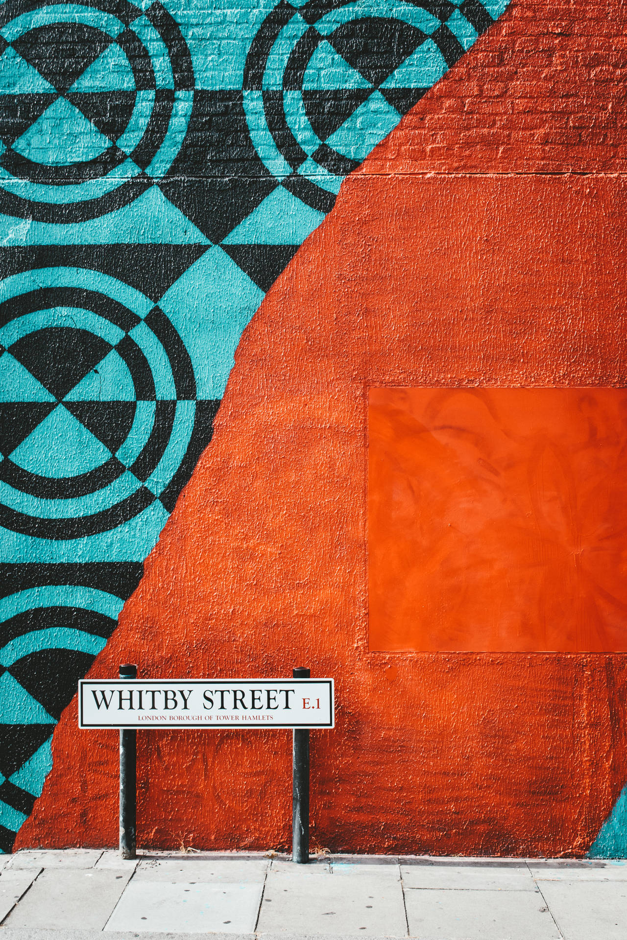Orange Blue Whitby Street Art Background