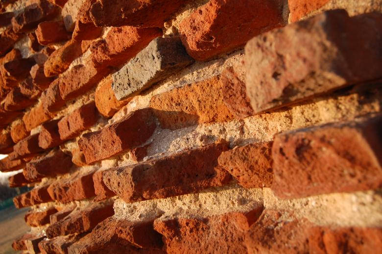 Orange Brick Wall Material Desktop Background