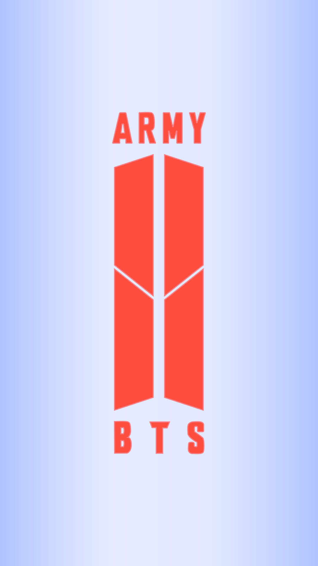 Orange Bts Army Emblem Background