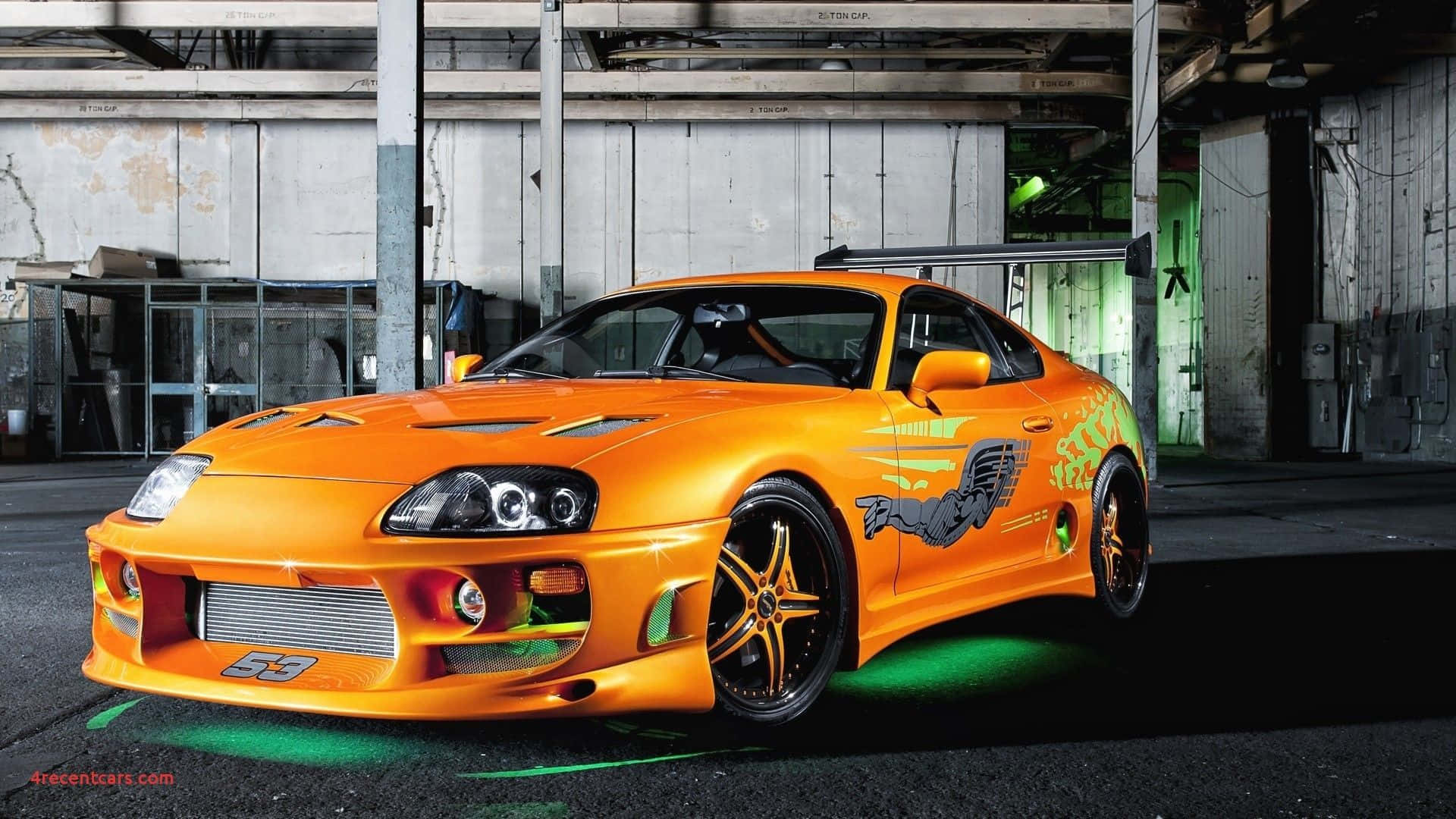 Orange Car In Fast And Furious 1 Background