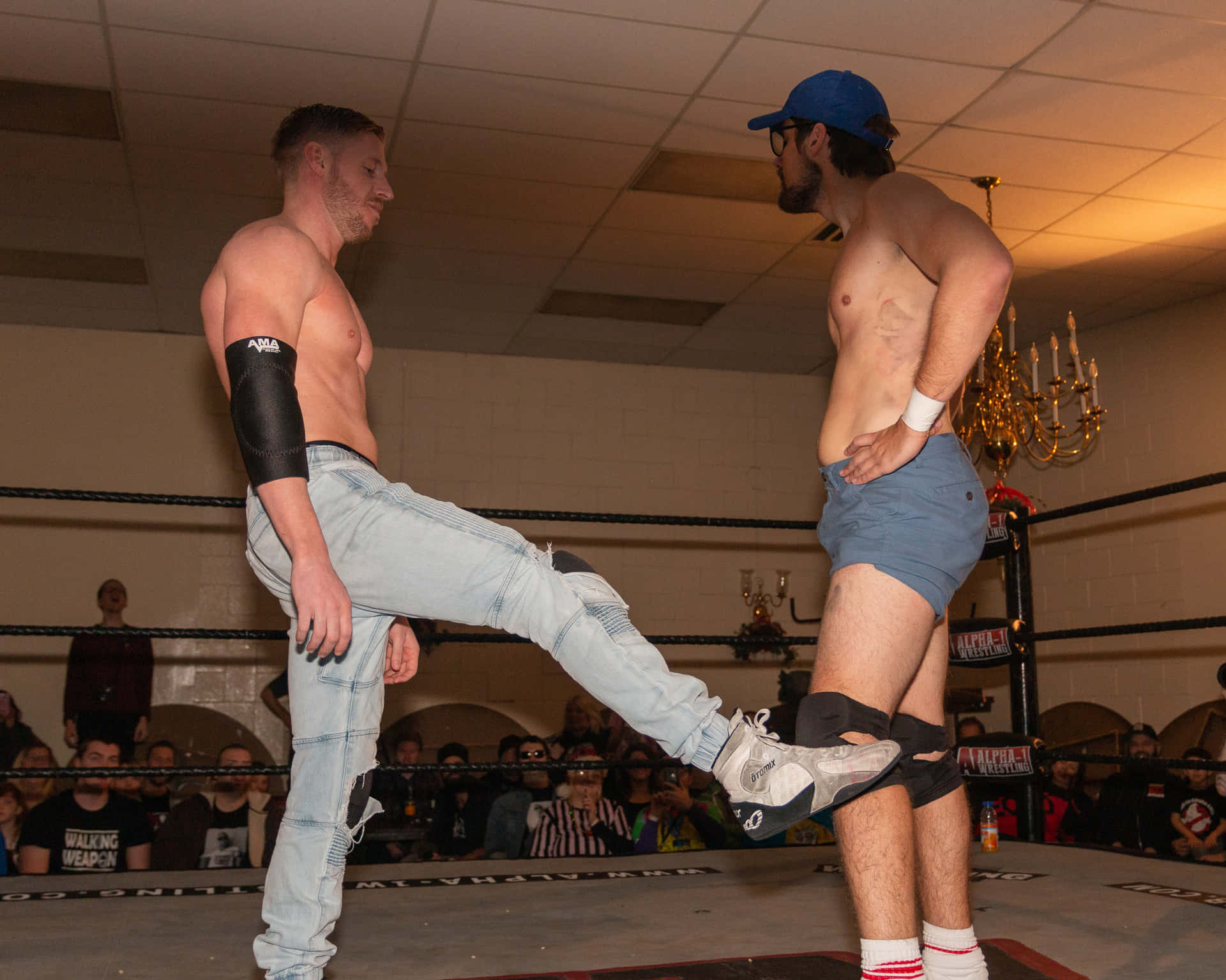 Orange Cassidy Delivering His Signature Kick Background