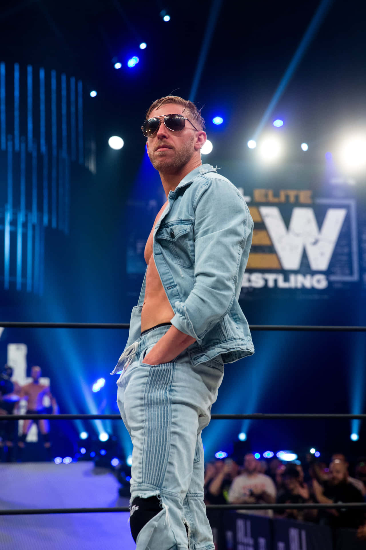 Orange Cassidy In Aew Stage Background