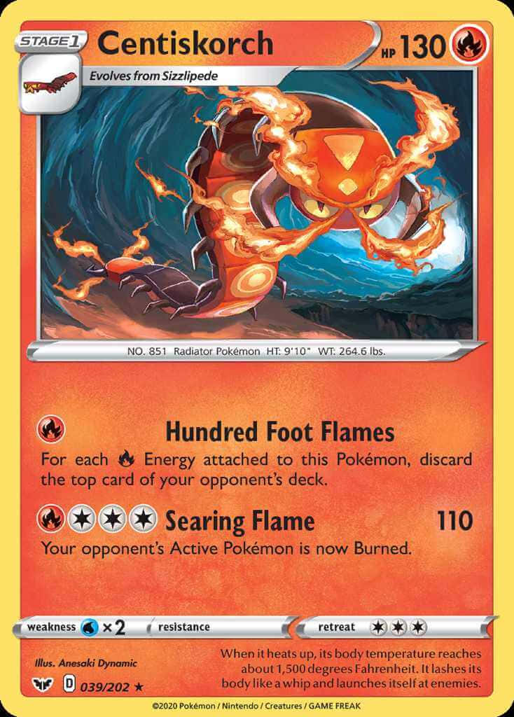 Orange Centiskorch Card Background